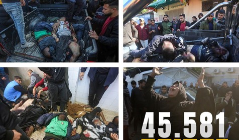 Gazze'de can kaybı 45 bin 581'e çıktı