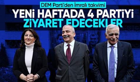 DEM Parti'den İmralı görüşmesi sonrası siyasi partilere ziyaret! Pazartesi AK Parti'ye gidecekler
