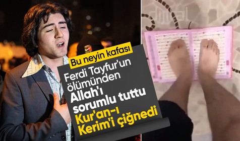 Kur'an-ı Kerim'in üzerine oturup çiğneyen Ferdi Tayfur hayranı Talha Siraç Ünlü tutuklandı