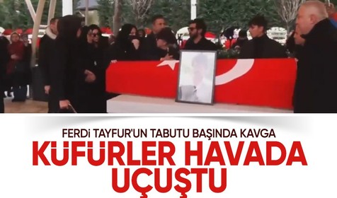 Ferdi Tayfur'un tabutu başında kavga çıktı, küfürler havada uçuştu!
