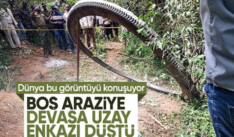 Kenya'da bir köye gökyüzünden devasa bir uzay enkazı düştü