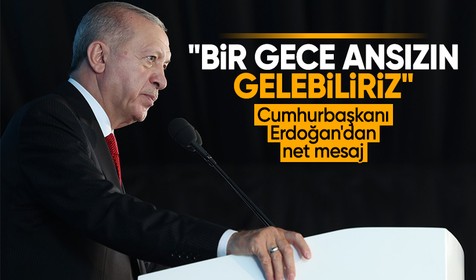 Erdoğan'dan Suriye açıklaması: Parçalanmasına rıza göstermeyiz, bir gece ansızın gelebiliriz