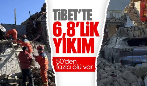Çin'in Tibet bölgesinde 6,8 büyüklüğünde deprem! Ölü sayısı 100'e yaklaştı