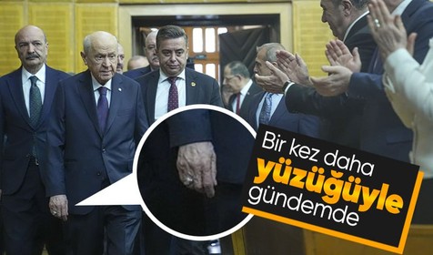 TBMM'de konuşan Bahçeli'nin taktığı yüzük dikkat çekti