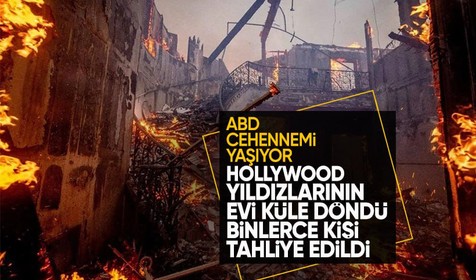 ABD'de cehennem! Dev orman yangınında dünyaca ünlü yıldızların evleri küle döndü