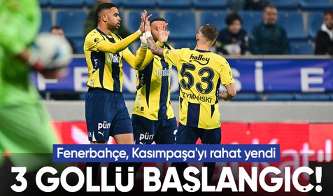 Fenerbahçe, kupada Kasımpaşa'ya 3 attı
