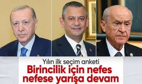 Birincilik kıl payı ile o partide! İşte 2025'in ilk seçim anketi