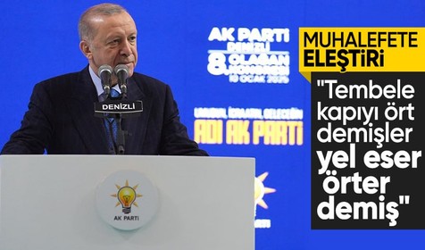 Cumhurbaşkanı Erdoğan'dan muhalefete eleştiri: Ay yıldızlı sancak CHP'ye niye dokunuyor