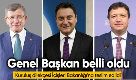 Kuruluş dilekçesi İçişleri Bakanlığı'na teslim edildi! İşte Yeni Yol Partisi’nin Genel Başkanı