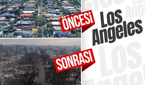 Los Angeles'ın yangın öncesi, yangın sonrası fotoğrafları çekildi