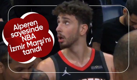 Milli basketbolcu Alperen Şengün'e NBA'den İzmir Marşı jesti