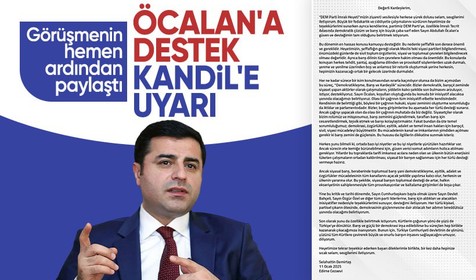 DEM Parti heyetiyle görüşen Selahattin Demirtaş'tan Öcalan'a destek: Güven ve desteğimin tam olduğunu belirtmek istiyorum