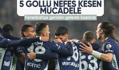 5 gollü nefes kesen mücadele: Fenerbahçe, Konya'da geriden gelerek kazandı