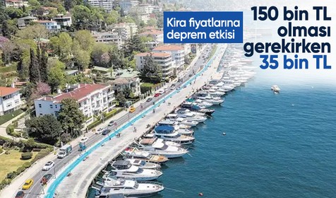 İstanbul'un lüks semtlerinde kiralara 'deprem' etkisi! 150 bin TL olması gereken kira 35 bin TL