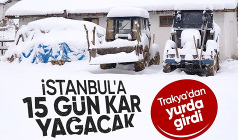 İstanbul'a 15 günlük kar yağışı yolda! Trakya'dan yurda giriş yaptı🌨️☃️🥊