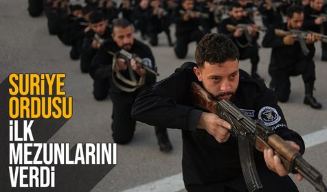 Suriye ordusu ilk mezunlarını verdi! Yeni kolluk kuvveti adayları yetiştiriliyor