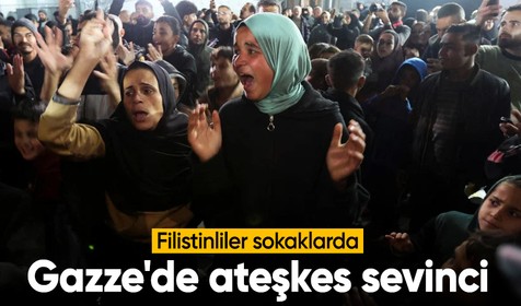 Gazze'de Filistinlilerin ateşkes sevinci