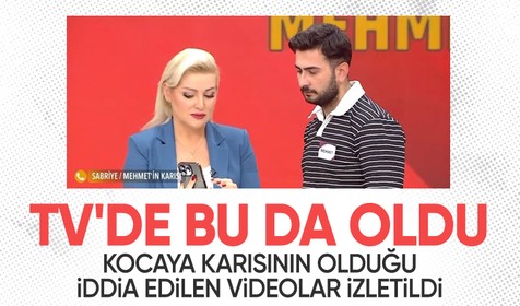Zahide Yetiş'in yayınına çıkan kocaya karısına ait olduğu iddia edilen cinsel ilişki görüntüleri izletildi