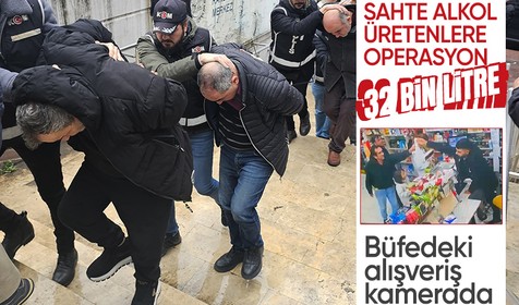 İstanbul'da sahte alkol operasyonu! 32 bin 862 litre kaçak alkol ele geçirildi
