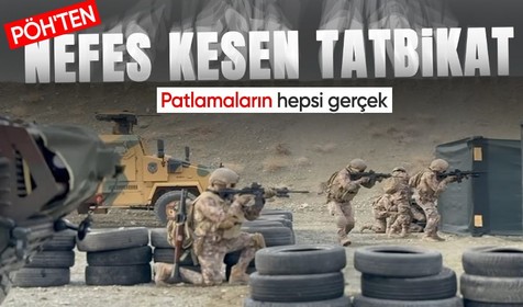 PÖH'ten nefes kesen tatbikat! Gerçek mühimmat kullandılar