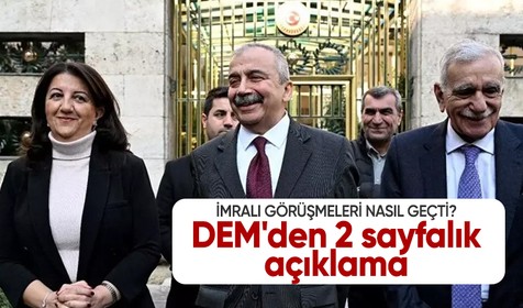 Son dakika: DEM'den İmralı görüşmeleriyle ilgili açıklama: Umut verici düzeyde