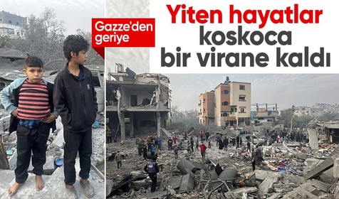 Gazze'den geriye yiten hayatlar, koskoca bir virane kaldı