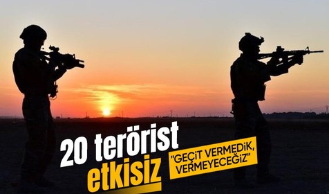 MSB: Suriye ve Irak'ın kuzeyinde 21 terörist etkisiz hale getirildi