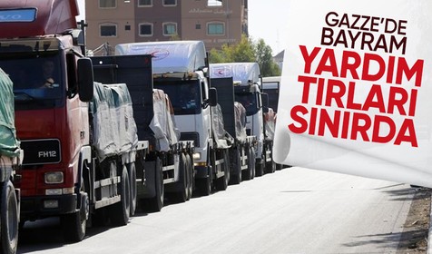 Ateşkesin ardından yardımlar başladı: Tırlar Gazze'ye giriyor