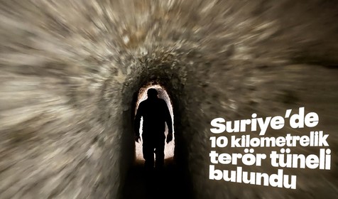 Suriye Milli Ordusu Tel Rıfat'ta 10 kilometrelik terör tüneli buldu