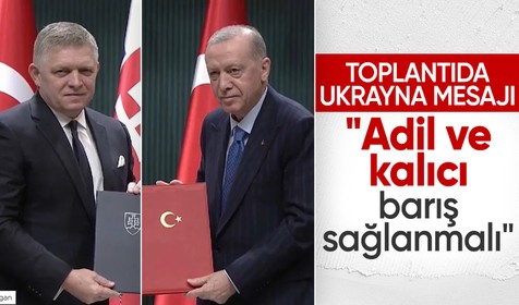 Cumhurbaşkanı Erdoğan ortak basın toplantısında Ukrayna mesajı: "Kalıcı barış tesis edilmedir"