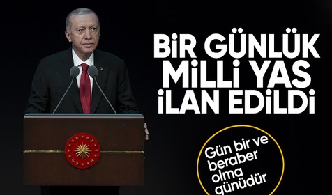 Erdoğan'dan Kabine sonrası önemli açıklamalar: Bir günlük milli yas ilan edildi