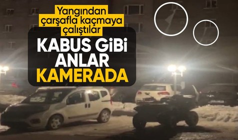 Kartalkaya'da korkunç görüntüler! Otel müşterileri çarşaflarla kurtulmaya çalıştı