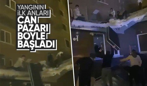 Bolu'da can pazarı böyle başladı! Otel yangınının ilk anları kamerada: Bizi kurtarın