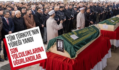 Bolu'daki yangında hayatını kaybedenler için cenaze töreni düzenlendi