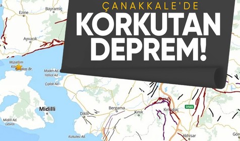 Çanakkale Ayvacık açıklarında 5.2 büyüklüğünde deprem