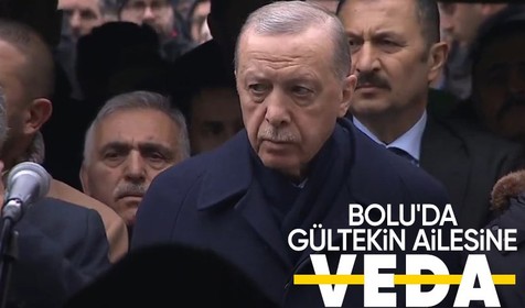 Cumhurbaşkanı Erdoğan Bolu'da, Gültekin ailesinin cenaze törenine katıldı