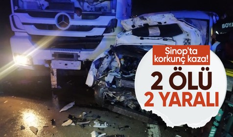 Sinop'ta hafif ticari araç ile tır çarpıştı: 2 ölü