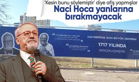 Kayseri'de yapılan afiş Naci Görür'ü çilen çıkardı: Densizlik