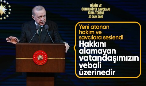 Cumhurbaşkanı Erdoğan: Hakkını alamayan vatandaşımızın vebali üzerimizedir