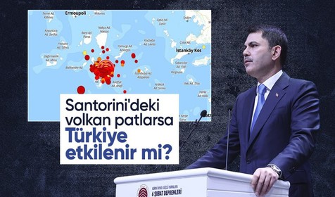 Ege beşik gibi sallanıyor! Santorini'deki volkan patlarsa Türkiye etkilenir mi? Bakan Kurum cevapladı