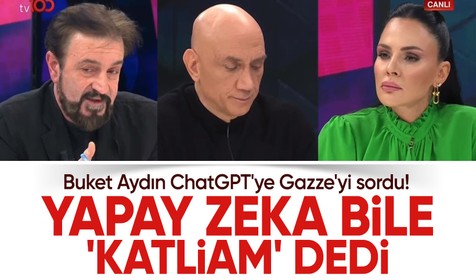 Yapay zekadan 'Gazze' yorumu: Buket Aydın canlı yayında sordu