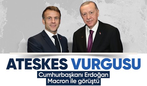 Cumhurbaşkanı Erdoğan Fransa Cumhurbaşkanı Macron ile görüştü
