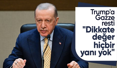Erdoğan'dan Trump'a Gazze resti: "Hakikatin sert duvarına çarparak tuz buz olacaktır"