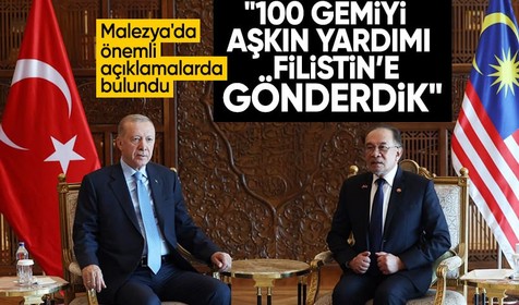 Cumhurbaşkanı Erdoğan: 100 gemiyi aşkın yardımı Filistin'e gönderdik