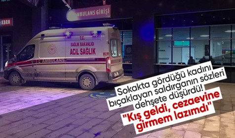 Sokakta gördüğü kadını bıçaklayan saldırganın sözleri dehşete düşürdü