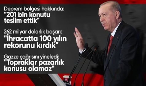 Cumhurbaşkanı Erdoğan: Filistinli kardeşlerimizin toprakları pazarlık konusu olamaz