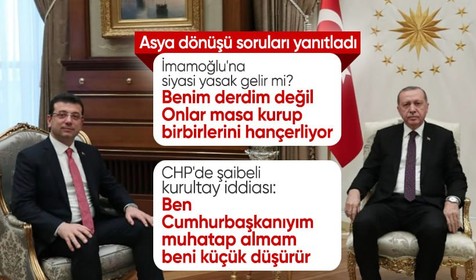 Erdoğan'a soruldu: Ekrem İmamoğlu'na siyasi yasak gelir mi?