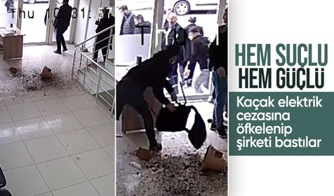 Kaçak elektrik cezasına öfkelenip elektrik şirketini bastılar