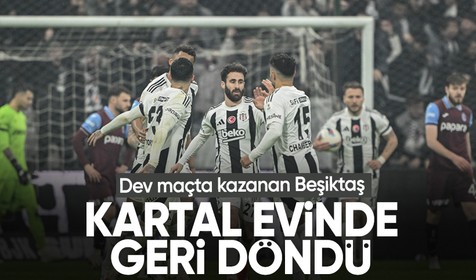 Beşiktaş, Süper Lig'in 24.haftasında geriye düştüğü maçta Trabzonspor'u mağlup etti