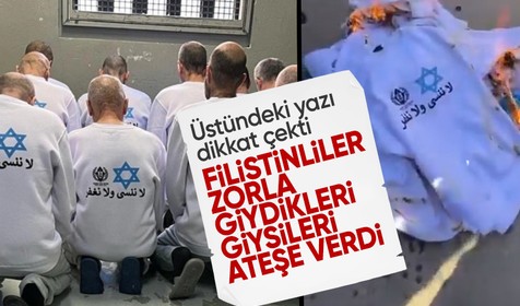 Serbest kalan Filistinli esirler zorla giydirilen kıyafetleri yaktı